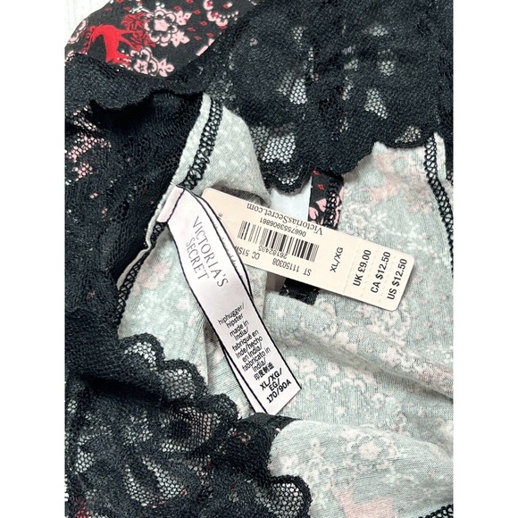 2 NEW XL FLORAL LACE Victorias Victoria’s Secret HIP-HUGGER Panties Red Black - Picture 5 of 10